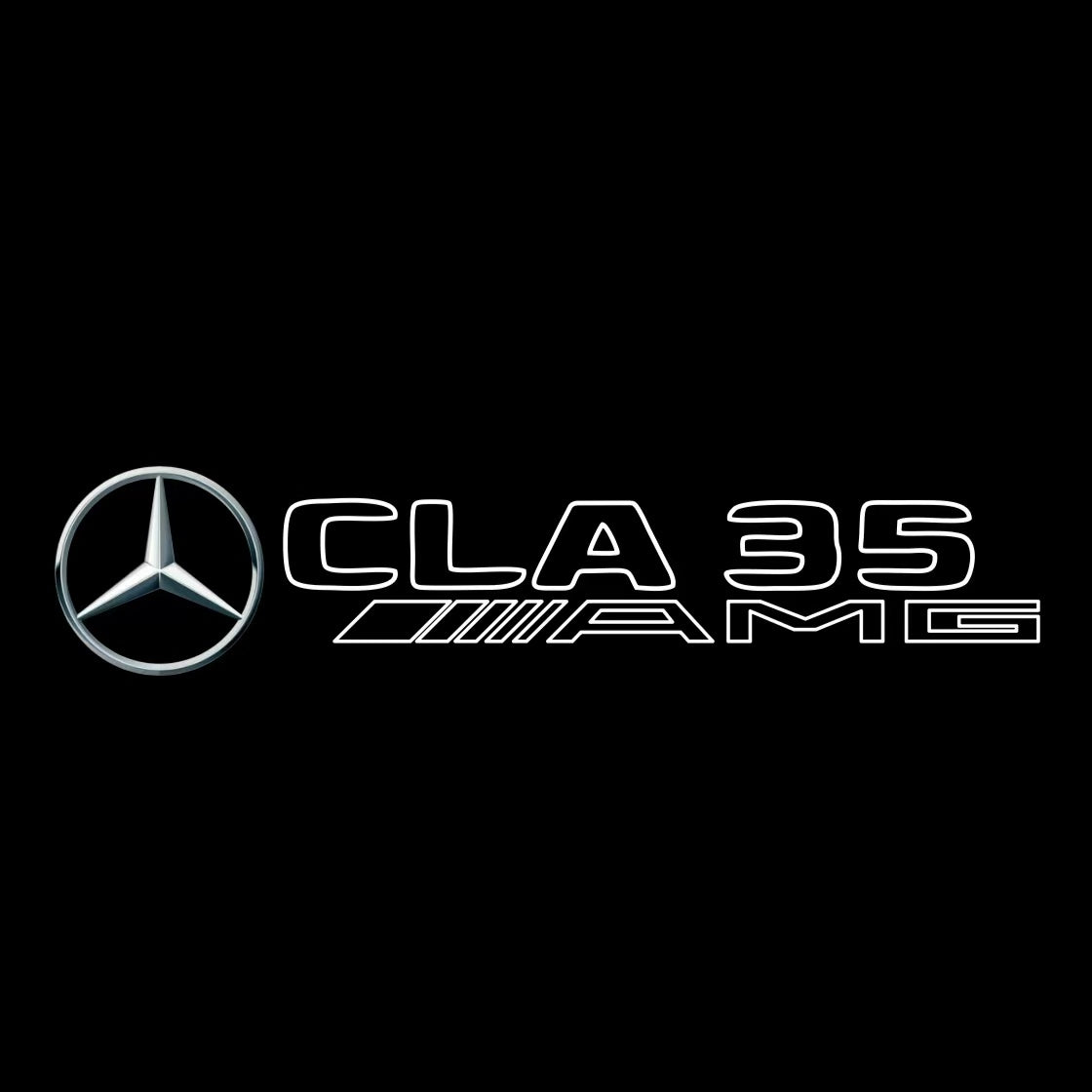 MERCEDES BENZ CLA 35 AMG  LOGO PROJECTOT LIGHTS  (quantity 1 = 1 sets/2 door lights)Nr.03f03