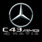 MERCEDES BENZ  C43 AMG LOGO PROJECTOT LIGHTS  (quantity 1 = 1 sets/2 door lights)Nr.03f03