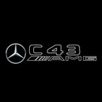 MERCEDES BENZ  C43 AMG LOGO PROJECTOT LIGHTS  (quantity 1 = 1 sets/2 door lights)Nr.03f04