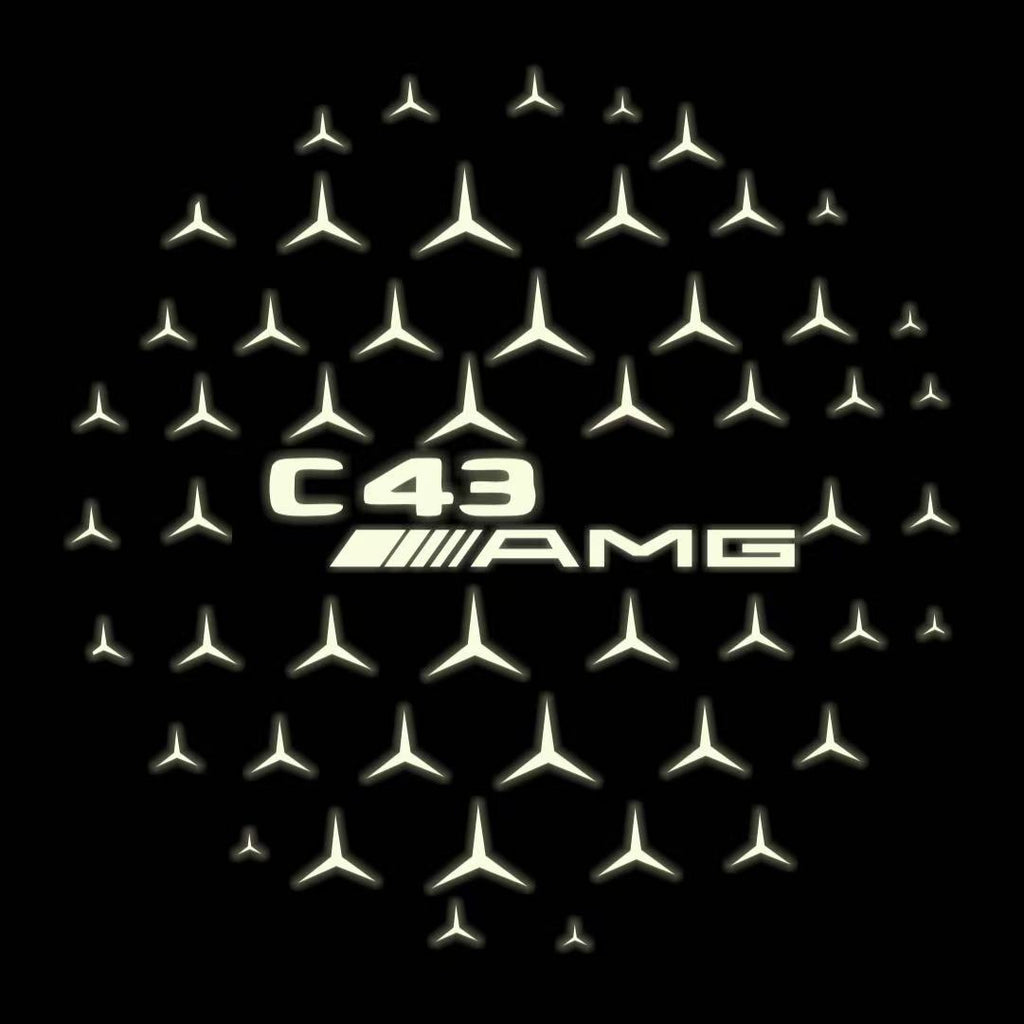 MERCEDES BENZ  C43 AMG LOGO PROJECTOT LIGHTS  (quantity 1 = 1 sets/2 door lights)Nr.03f06