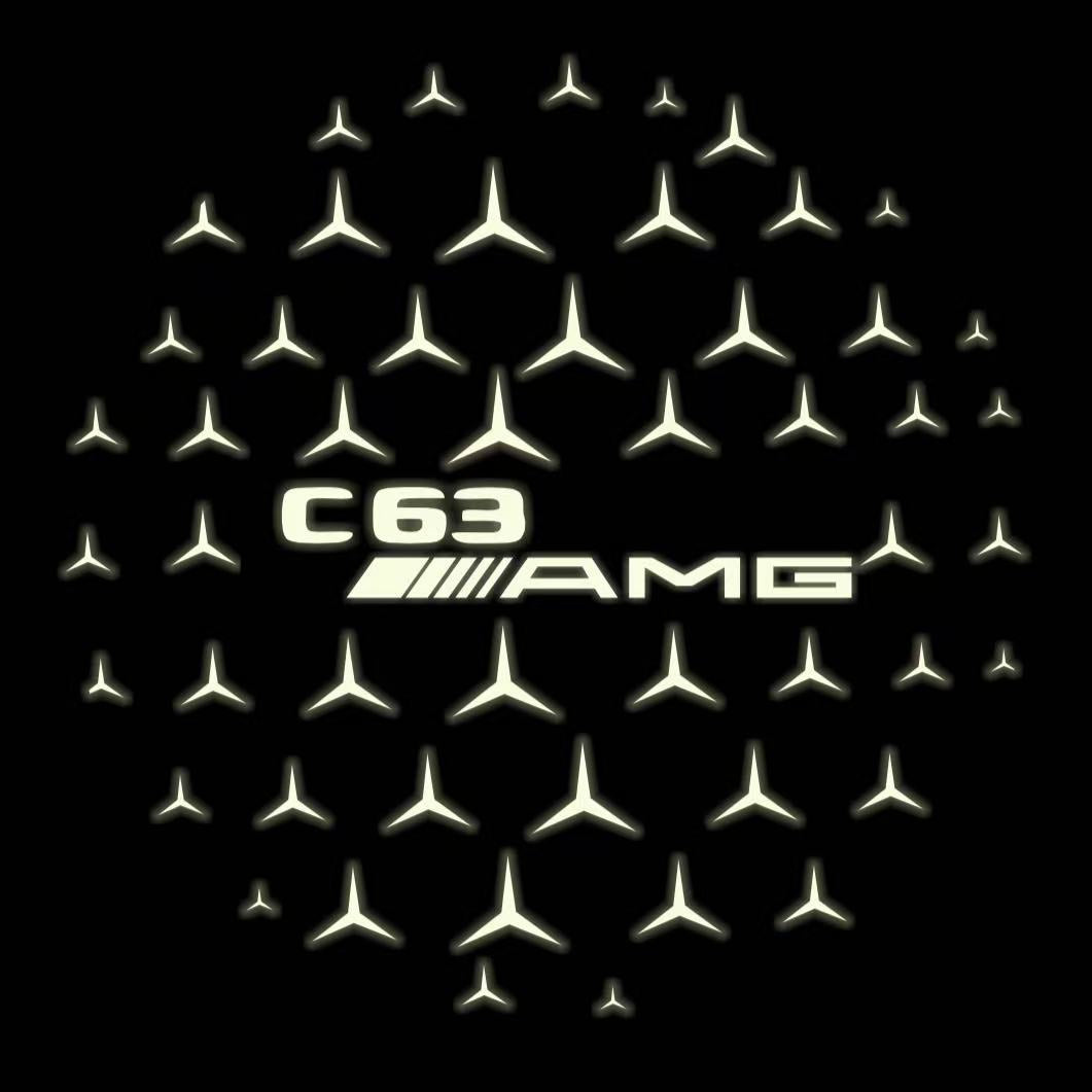 MERCEDES BENZ  C63 AMG LOGO PROJECTOT LIGHTS  (quantity 1 = 1 sets/2 door lights)Nr.03f016