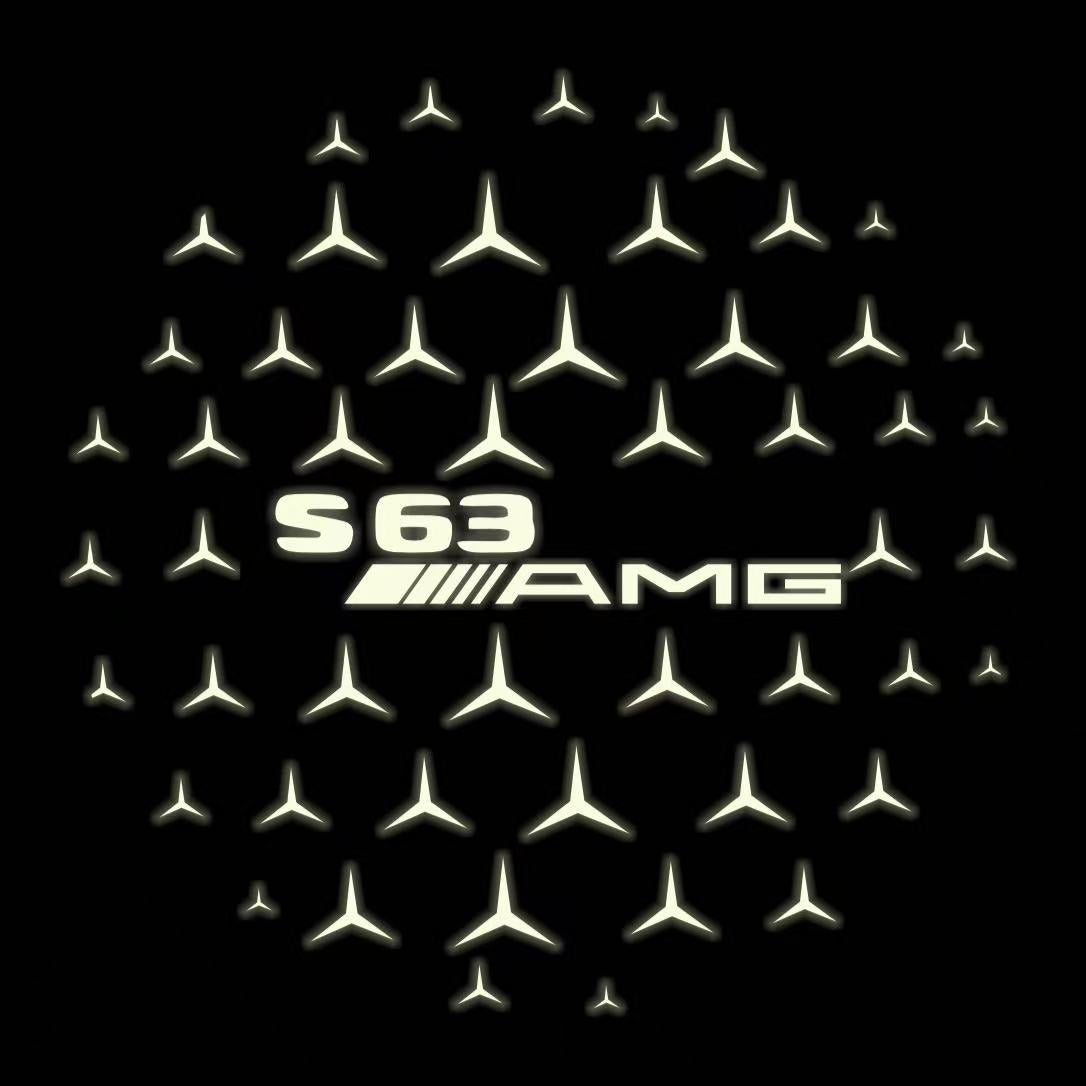 MERCEDES BENZ S 63 AMG LOGO PROJECTOR LIGHTS  (quantity 1 = 1 sets/2 door lights)Nr.03f011