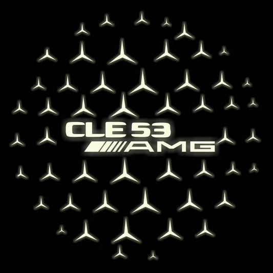 MERCEDES BENZ CLE 53 AMG LOGO PROJECTOT LIGHTS  (quantity 1 = 1 sets/2 door lights)Nr.03f026