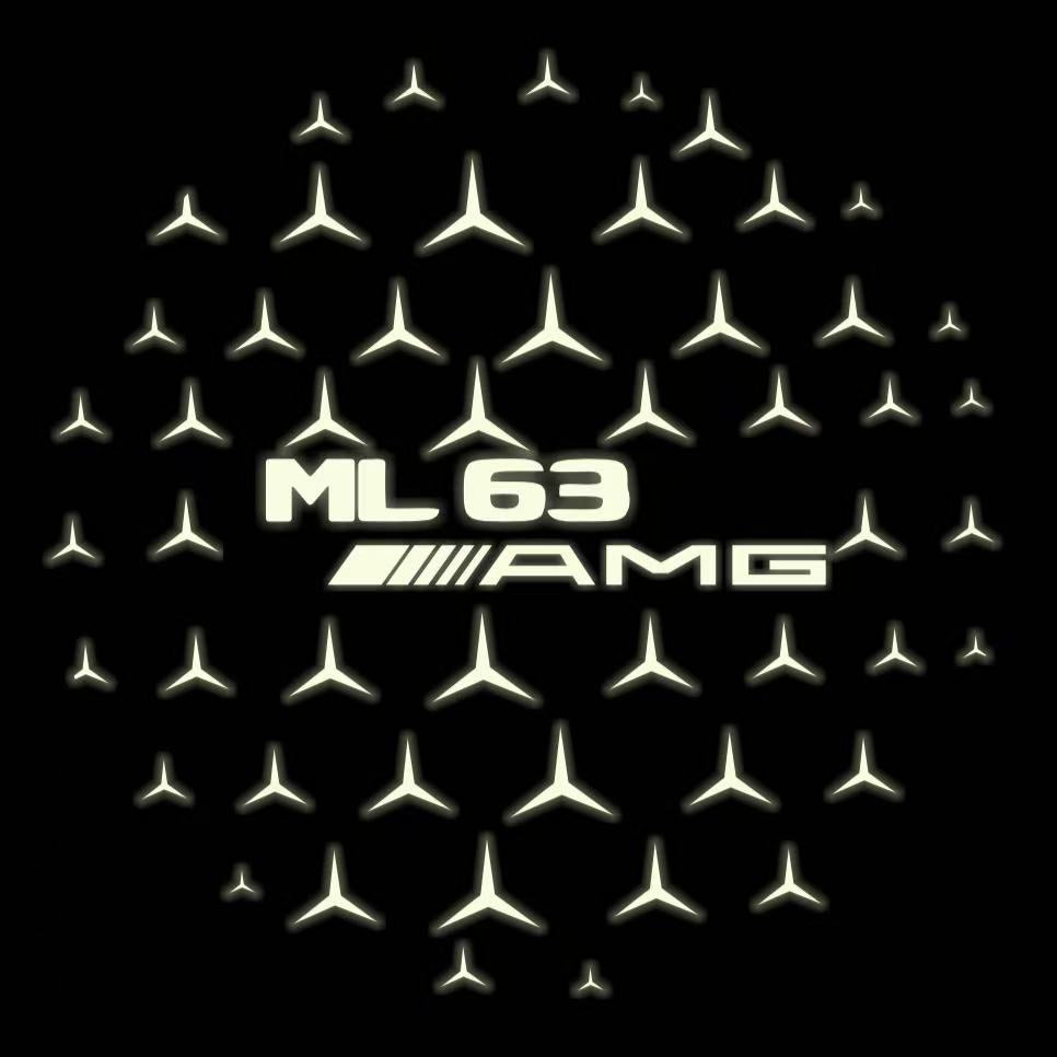 MERCEDES BENZ ML 63 AMG LOGO PROJECTOR LIGHTS  (quantity 1 = 1 sets/2 door lights)Nr.03f010