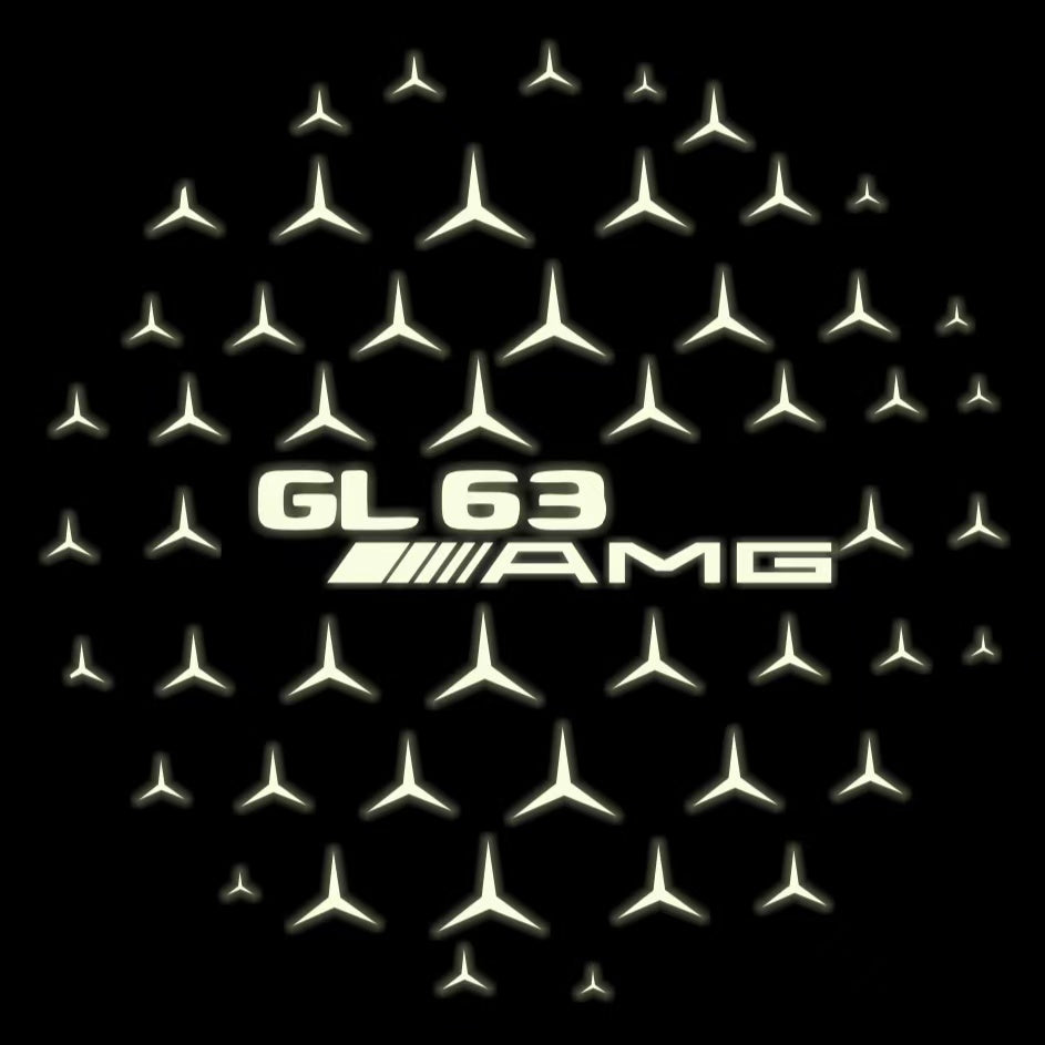 MERCEDES BENZ GL 63 AMG LOGO PROJECTOR LIGHTS  (quantity 1 = 1 sets/2 door lights)Nr.03f06