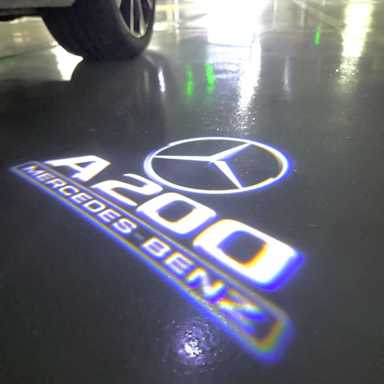 MERCEDES BENZ  A200  LOGO PROJECTOR LIGHTS  (quantity 1 = 1 sets/2 door lights)Nr.03f011