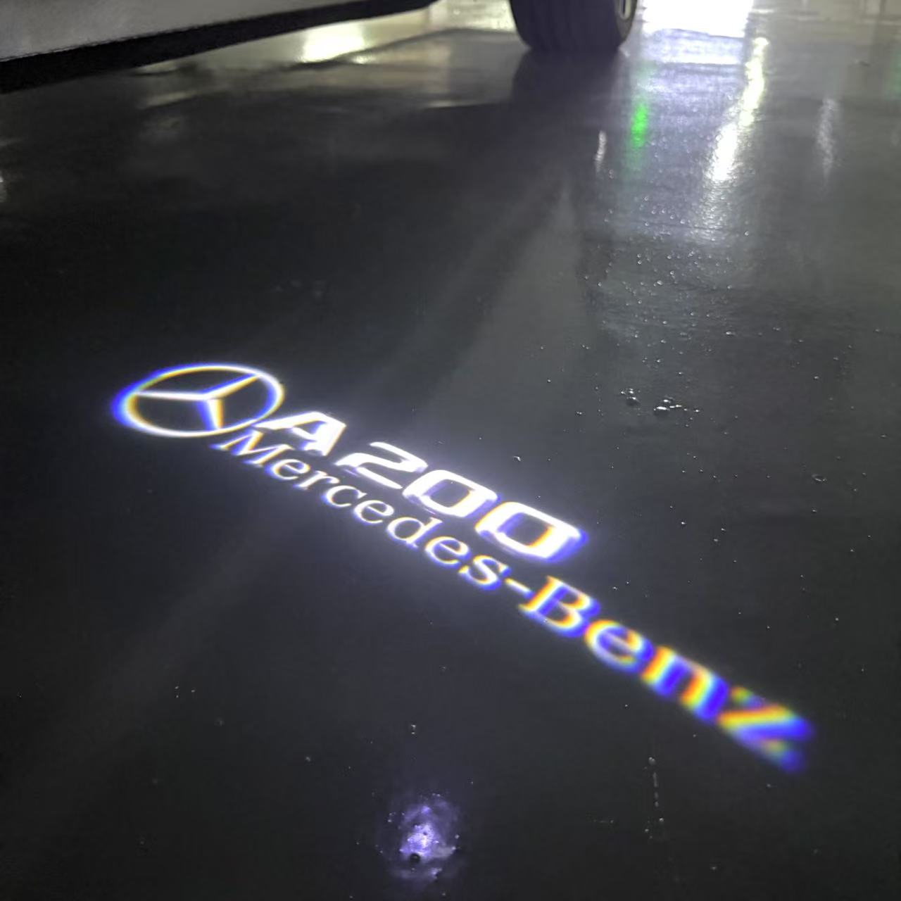 MERCEDES BENZ  A200  LOGO PROJECTOR LIGHTS  (quantity 1 = 1 sets/2 door lights)Nr.03f010