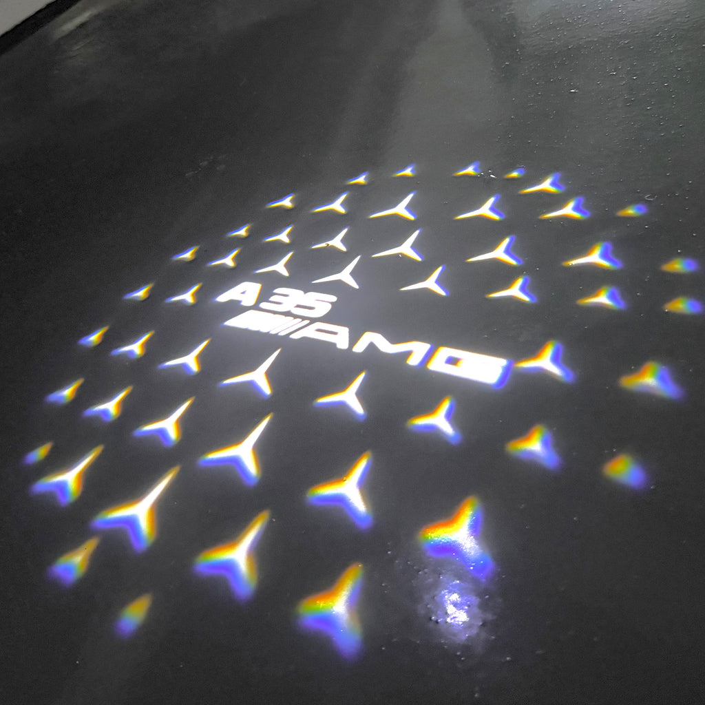 MERCEDES BENZ A35 AMG  LOGO PROJECTOR LIGHTS  (quantity 1 = 1 sets/2 door lights)Nr.03f023