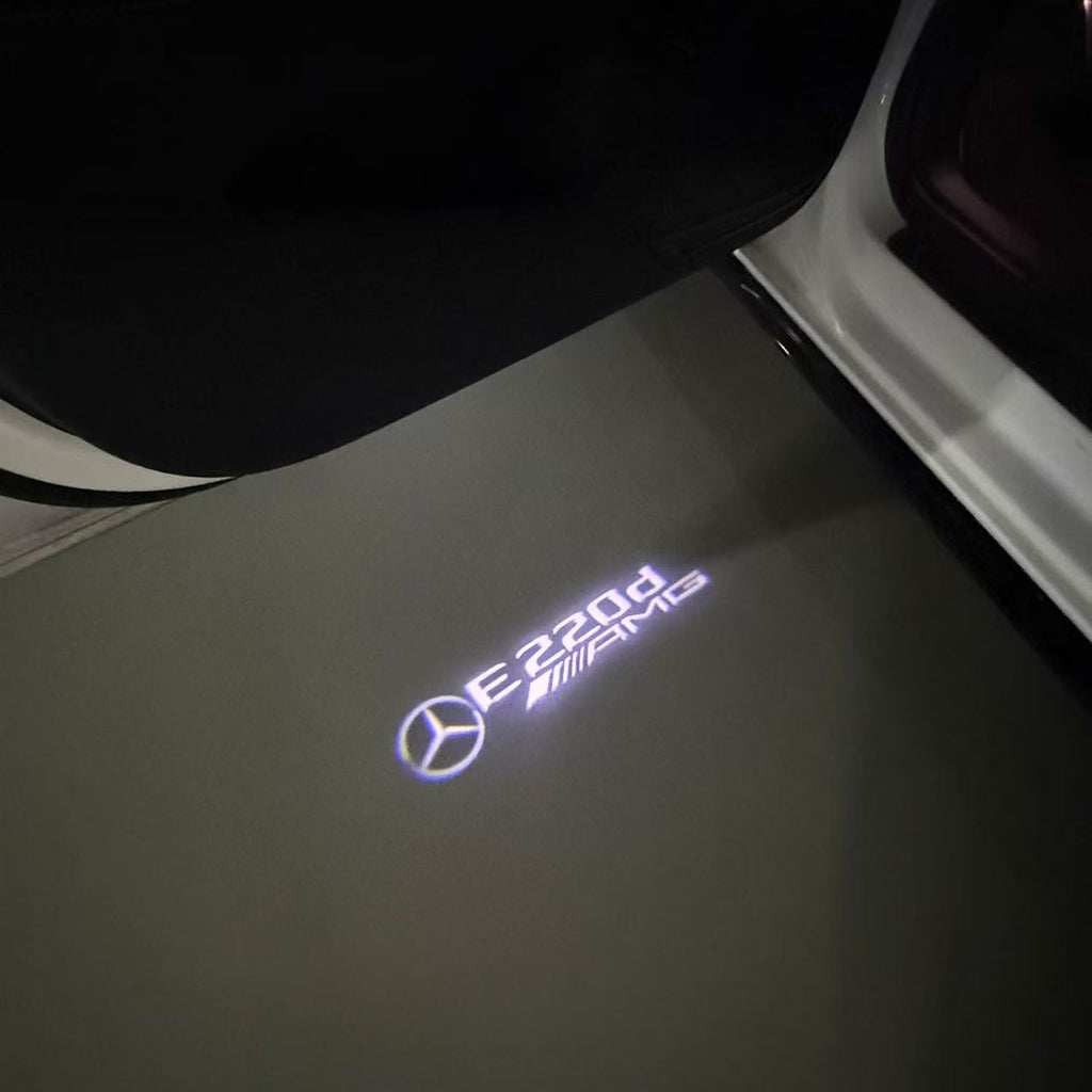 MERCEDES BENZ E 220d AMG LOGO PROJECTOT LIGHTS  (quantity 1 = 1 sets/2 door lights)Nr.03f020