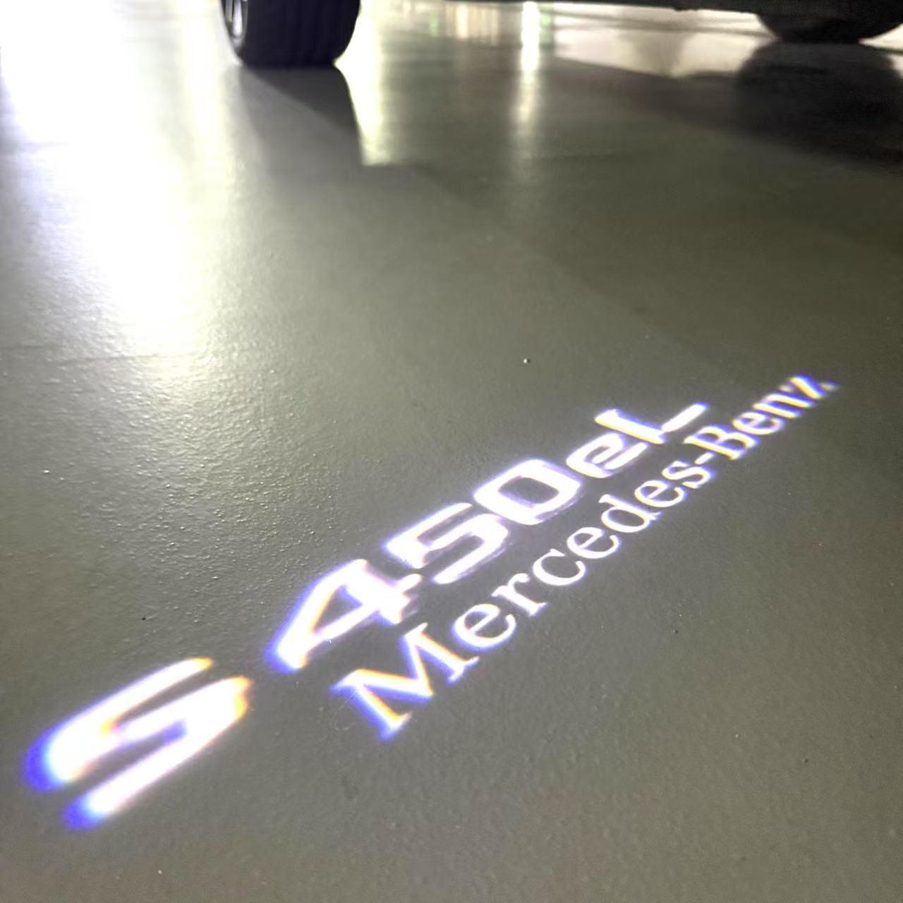 MERCEDES BENZ S 450 LOGO PROJECTOR LIGHTS  (quantity 1 = 1 sets/2 door lights)Nr.03f038