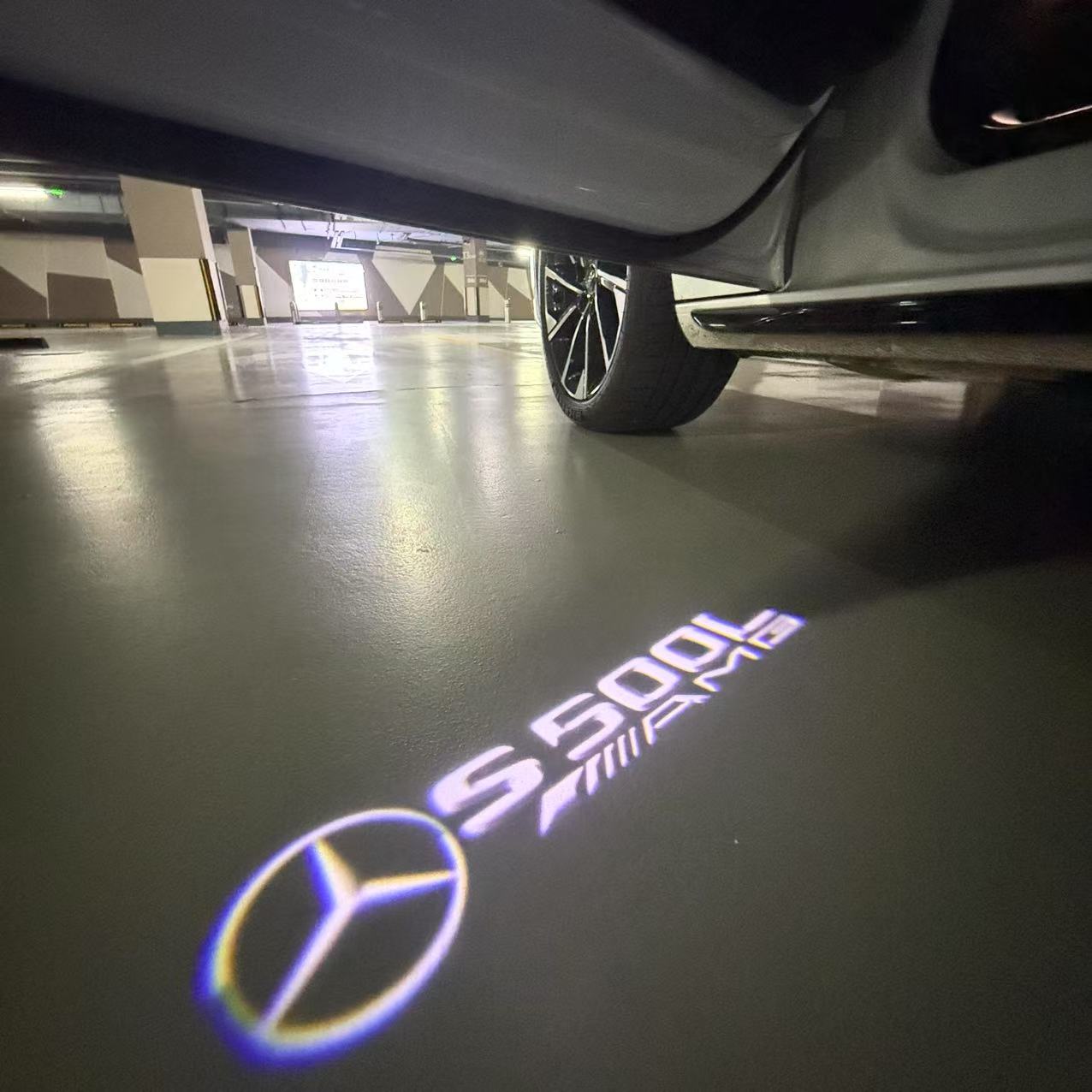 MERCEDES BENZ S 500L LOGO PROJECTOR LIGHTS  (quantity 1 = 1 sets/2 door lights)Nr.03f040