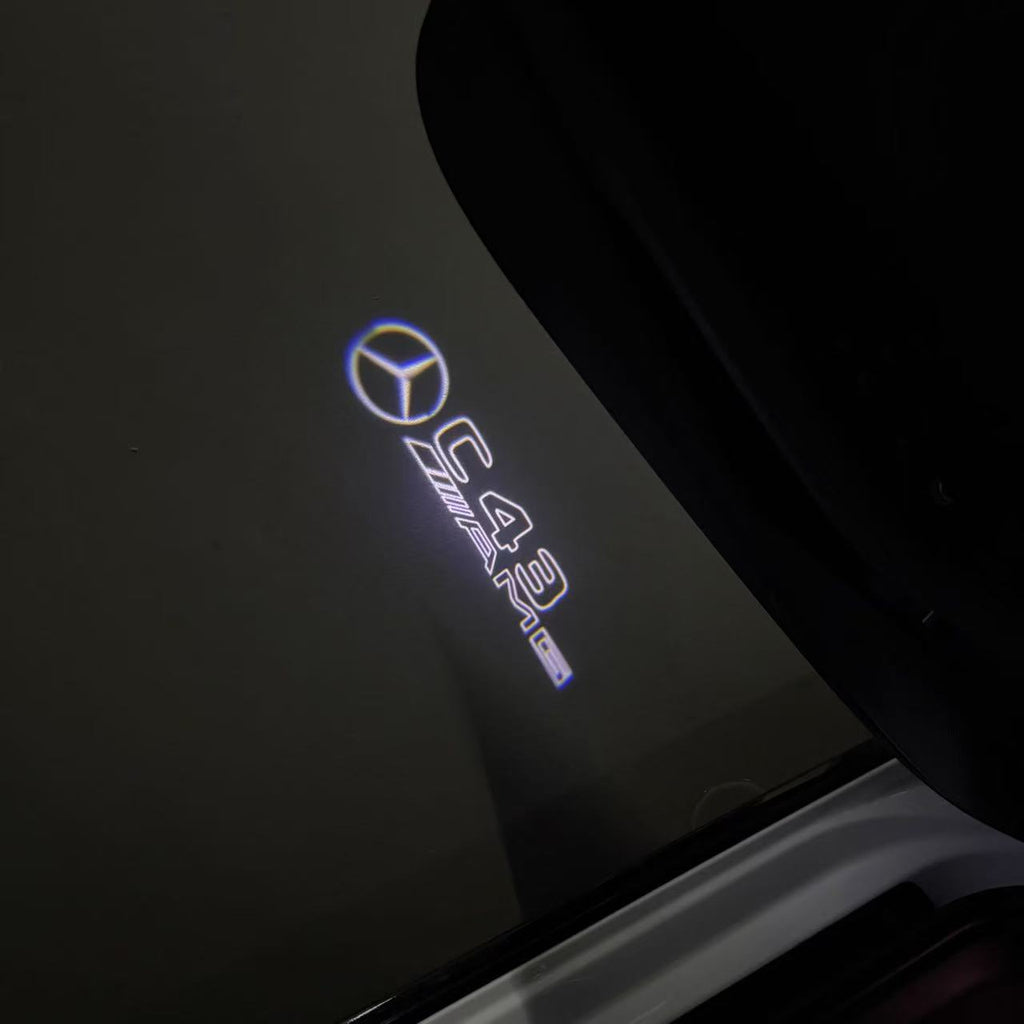 MERCEDES BENZ  C43 AMG LOGO PROJECTOT LIGHTS  (quantity 1 = 1 sets/2 door lights)Nr.03f04