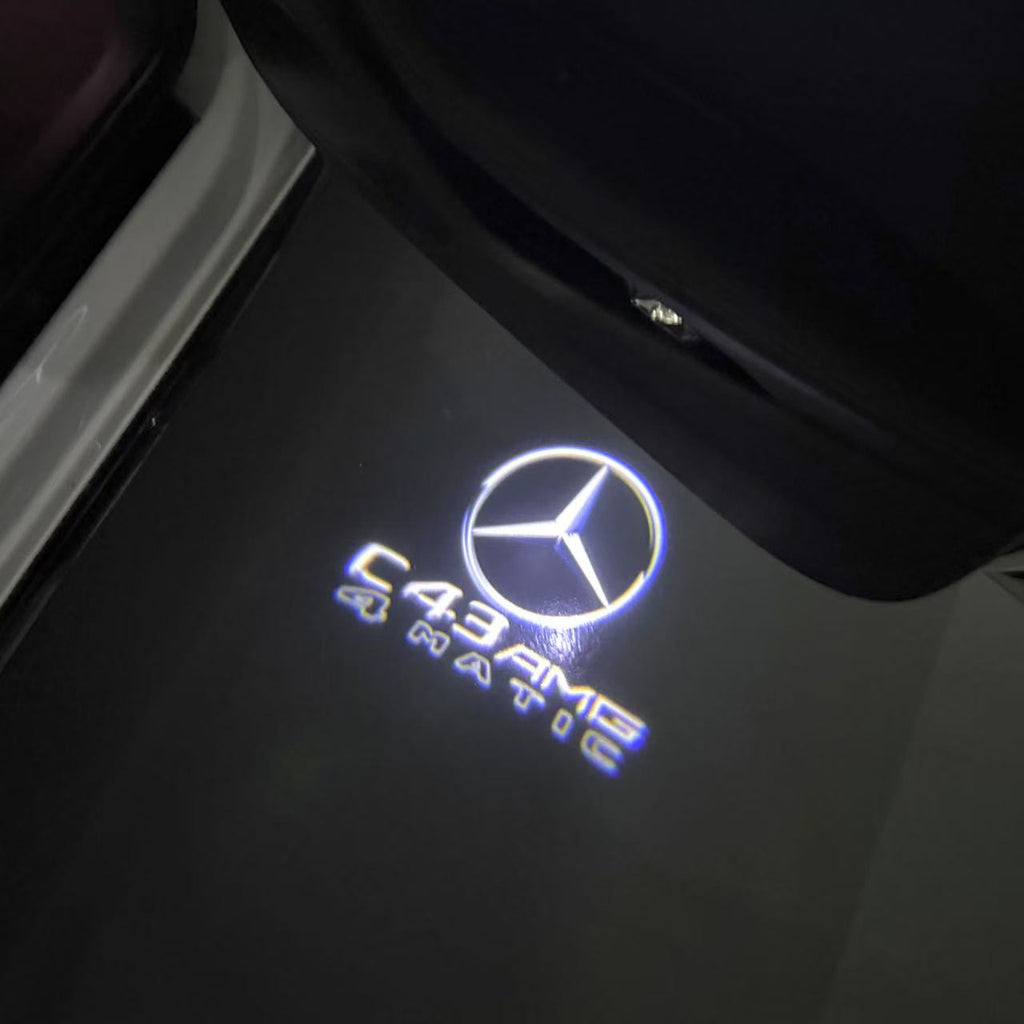 MERCEDES BENZ  C43 AMG LOGO PROJECTOT LIGHTS  (quantity 1 = 1 sets/2 door lights)Nr.03f03