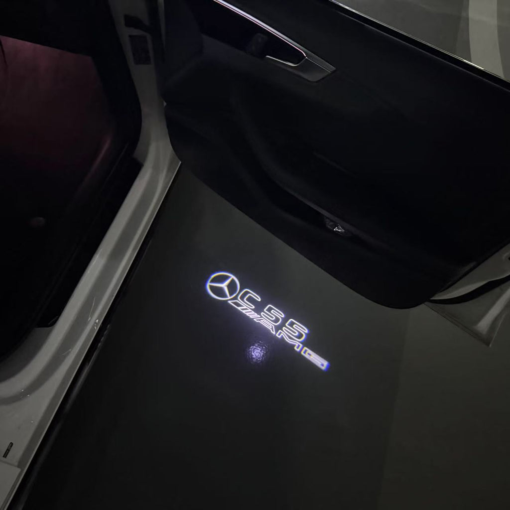MERCEDES BENZ  C55 AMG LOGO PROJECTOT LIGHTS  (quantity 1 = 1 sets/2 door lights)Nr.03f09