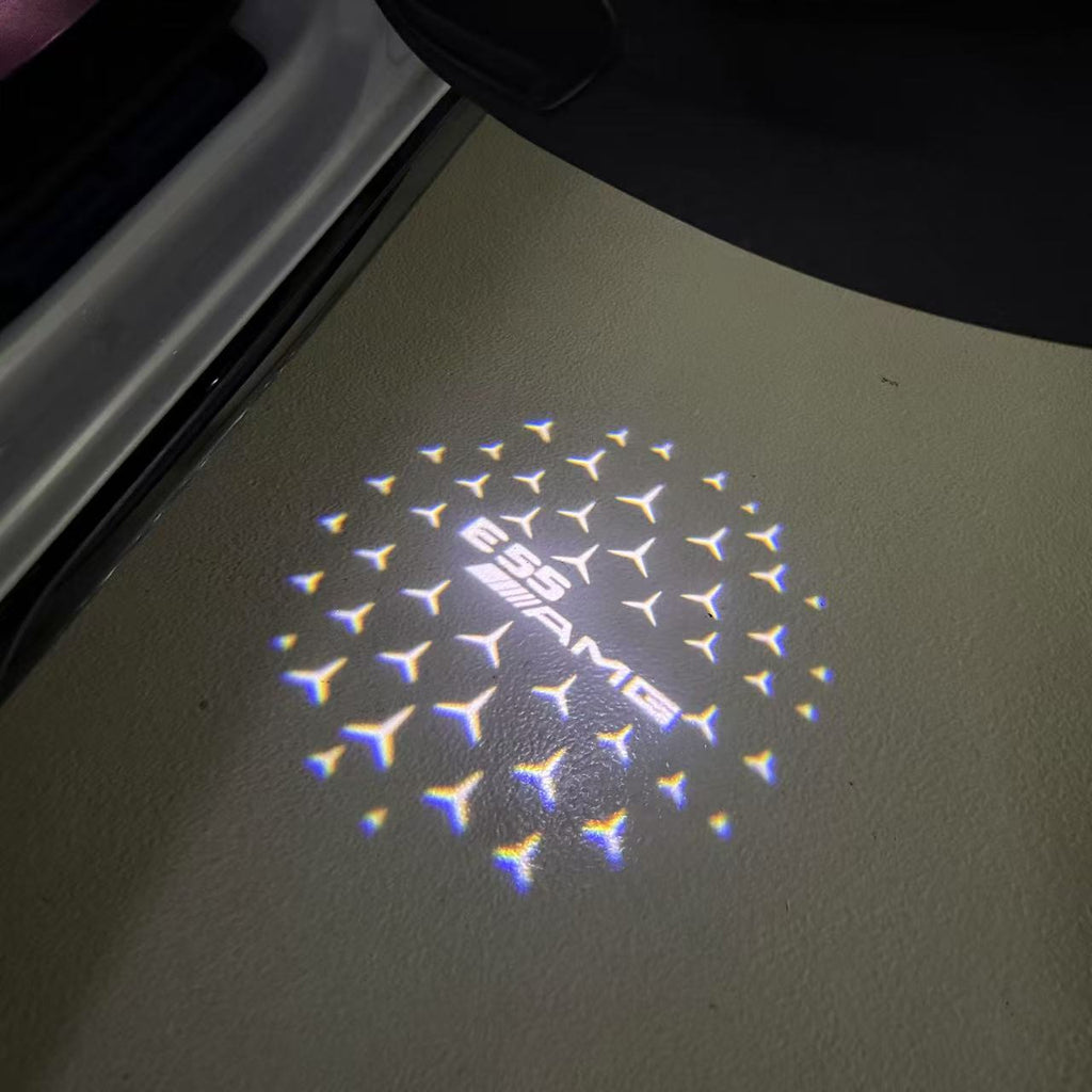 MERCEDES BENZ E55 AMG LOGO PROJECTOT LIGHTS  (quantity 1 = 1 sets/2 door lights)Nr.03f05