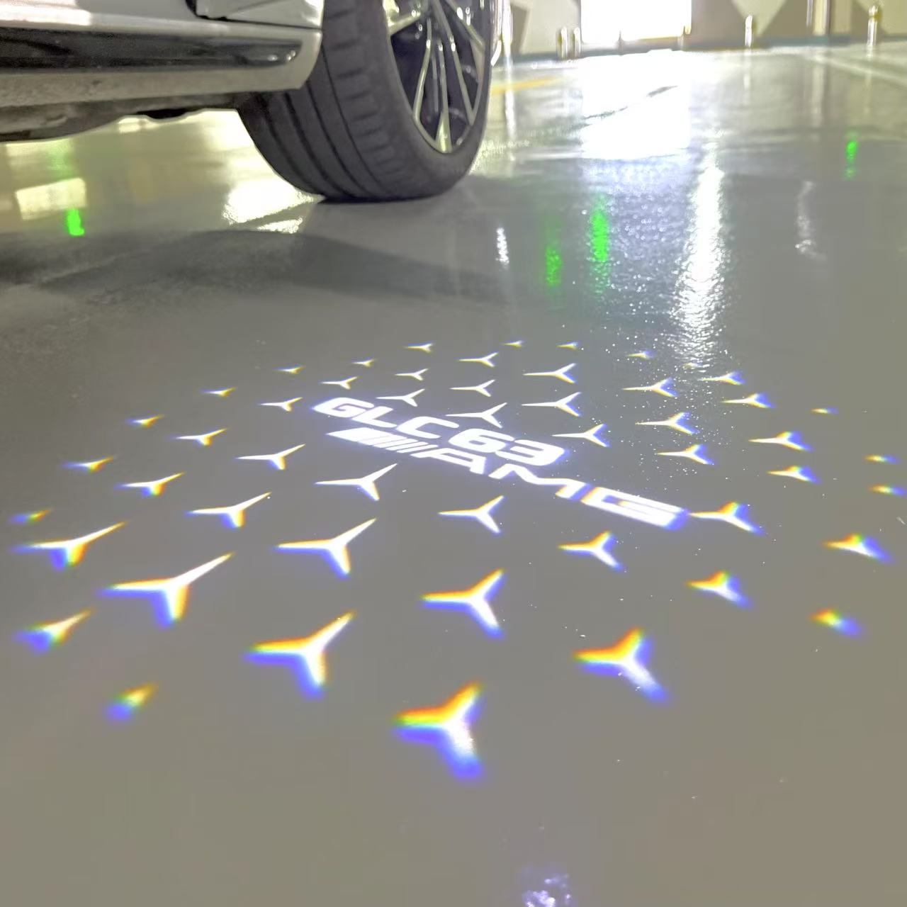 MERCEDES BENZ GLC 63 AMG LOGO PROJECTOR LIGHTS  (quantity 1 = 1 sets/2 door lights)Nr.03f032