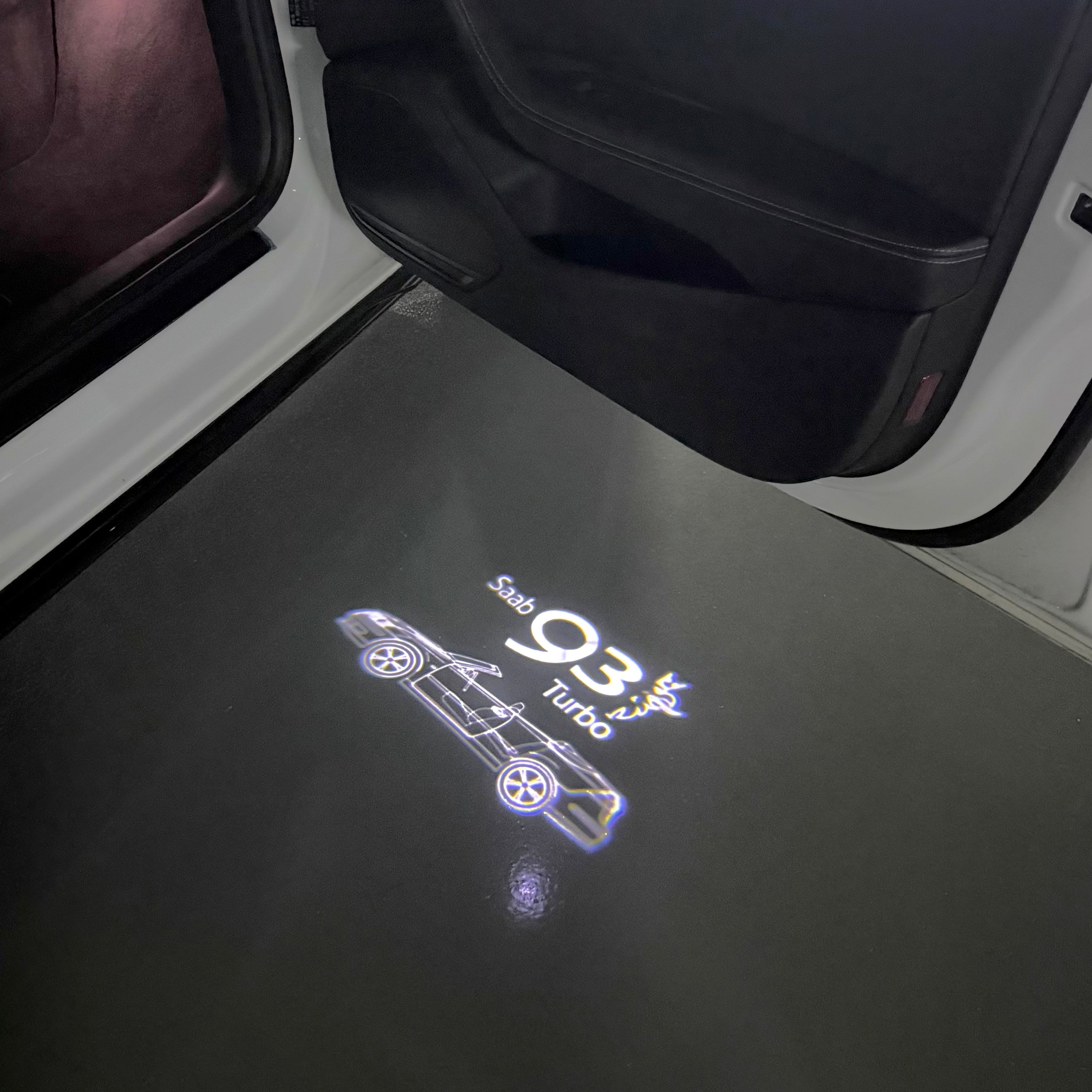 SAAB 93 LOGO PROJECROTR LIGHTS (quantity 1 = 1 sets/2 door lights) Nr.2510c