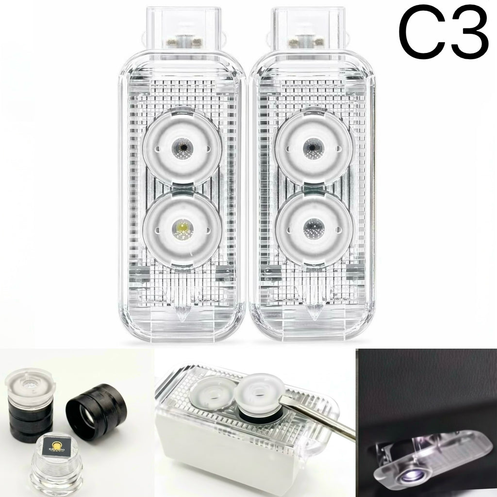 AUDI LOGO PROJECTOR LIGHTS Nr.46 (Menge 1 = 2 Logo Films / 2 Türlichter)