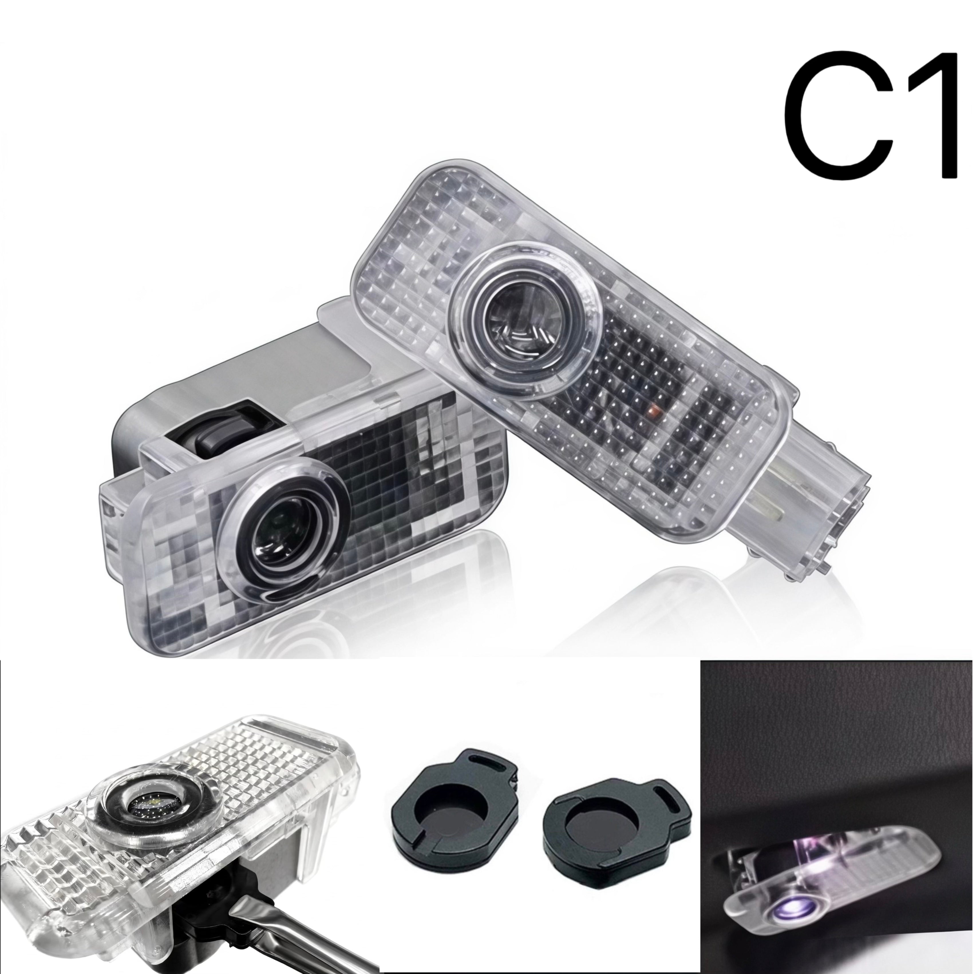 AUDI RS6+ LOGO Projector LED  (quantity 1 = 2 Logo Chips & 2 door Projectors LED ）Nr.audi01001