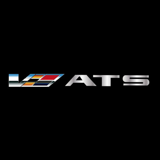 CADILLAC ATS LOGO PROJECTOT LIGHTS Nr.9807 (quantity 1 = 2 Logo Films /2 door lights）