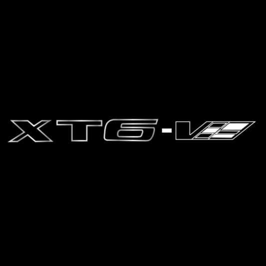 CADILLAC XT6 LOGO PROJECTOT LIGHTS Nr.9784 (quantity 1 = 2 Logo Films /2 door lights）