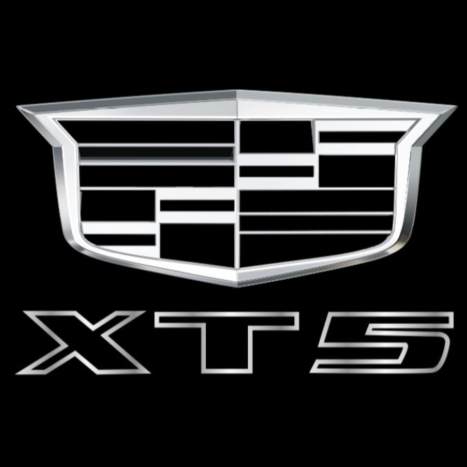CADILLAC XT5 LOGO PROJECTOT LIGHTS Nr.9725 (quantity 1 = 2 Logo Films /2 door lights）
