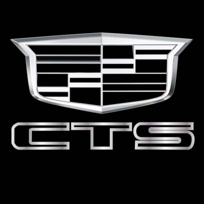 CADILLAC CTS LOGO PROJECTOT LIGHTS Nr.9734 (quantity 1 = 2 Logo Films /2 door lights）