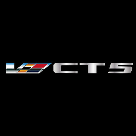 CADILLAC CT5 LOGO PROJECTOT LIGHTS Nr.9806 (quantity 1 = 2 Logo Films /2 door lights）