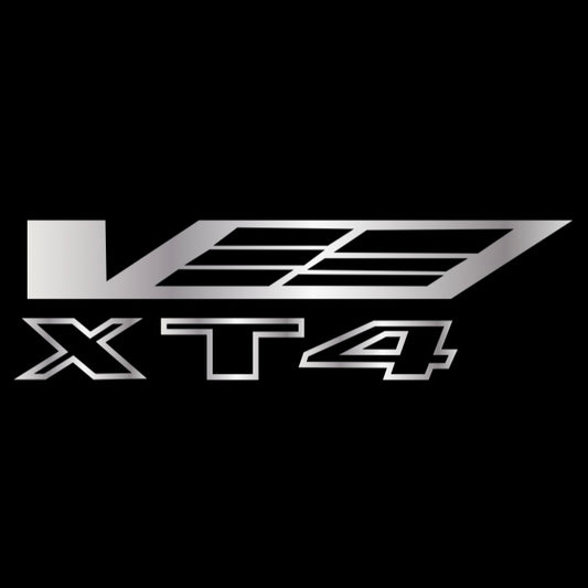 CADILLAC XT4 LOGO PROJECTOT LIGHTS Nr.9766 (quantity 1 = 2 Logo Films /2 door lights）