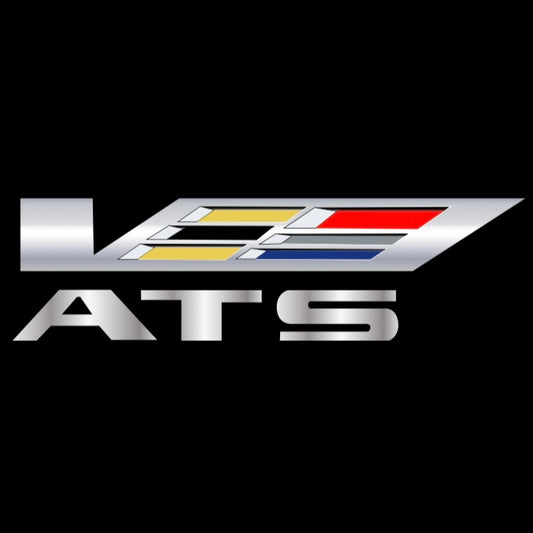 CADILLAC ATS LOGO PROJECTOT LIGHTS Nr.9757 (quantity 1 = 2 Logo Films /2 door lights）