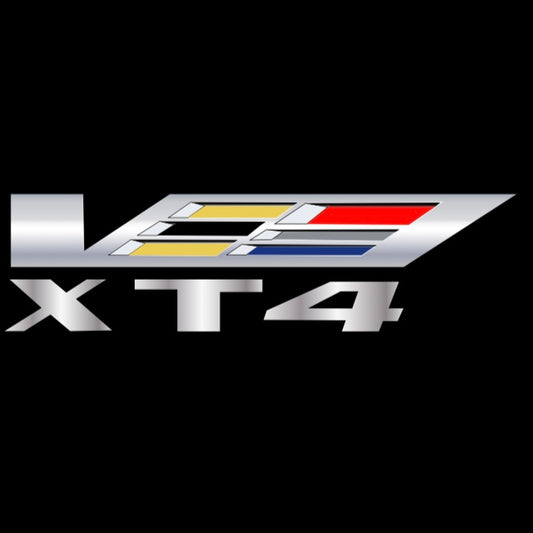 CADILLAC XT4 LOGO PROJECTOT LIGHTS Nr.9755 (quantity 1 = 2 Logo Films /2 door lights）