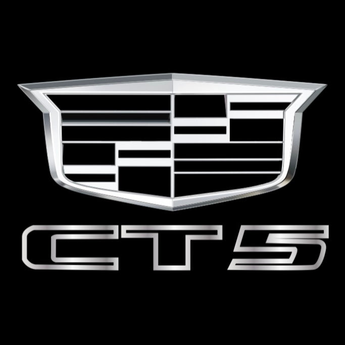 CADILLAC CT5 LOGO PROJECTOT LIGHTS Nr.9736 (quantity 1 = 2 Logo Films /2 door lights）