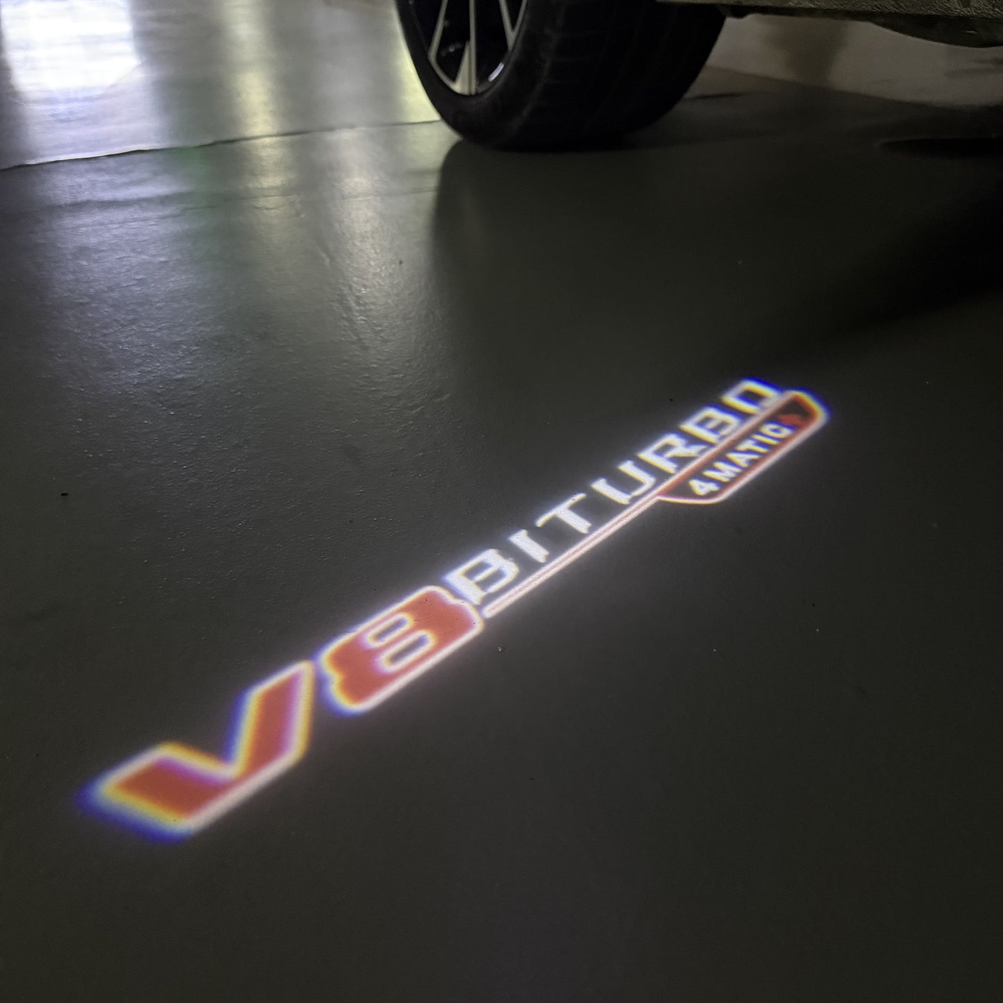 MERCEDES BENZ V8 BITURBO LOGO PROJECTOT LIGHTS(quantity 1 = 1 sets/2 door lights) Nr.03f 08