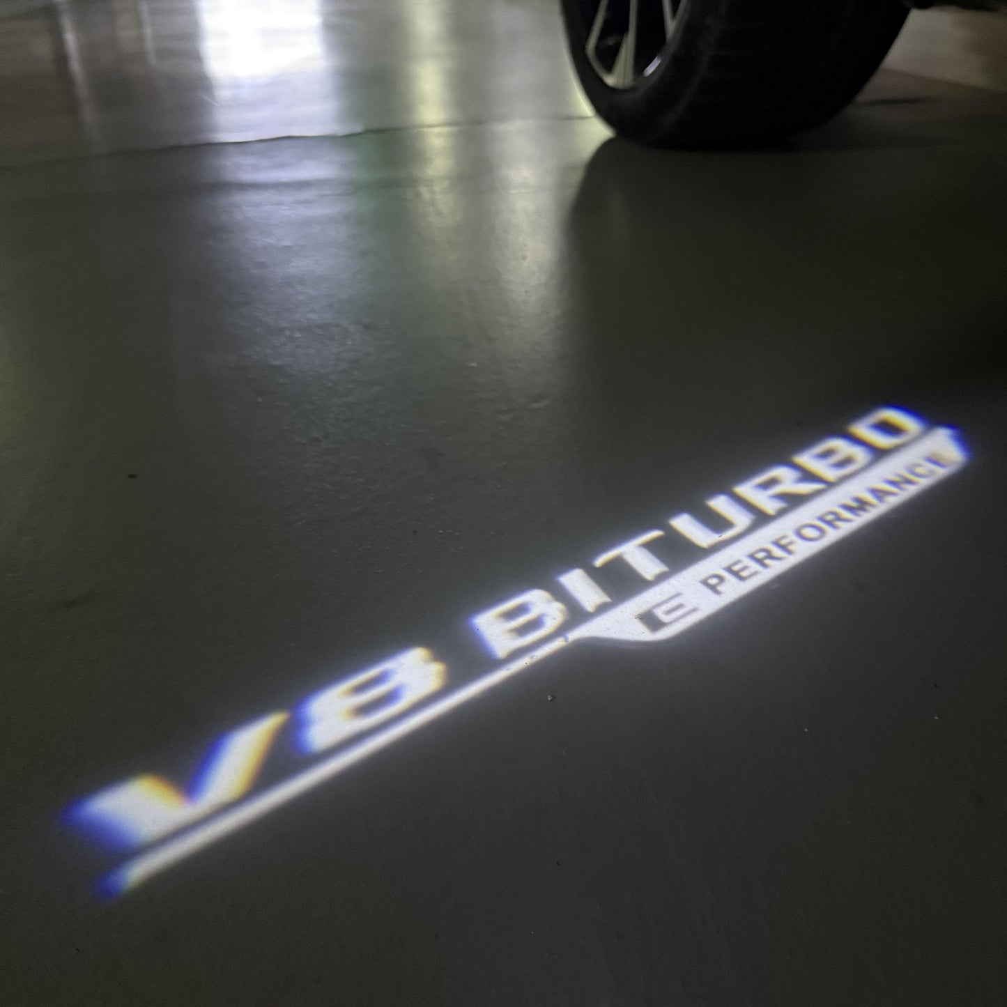 MERCEDES BENZ V8 BITURBO LOGO PROJECTOT LIGHTS(quantity 1 = 1 sets/2 door lights) Nr.03f 06