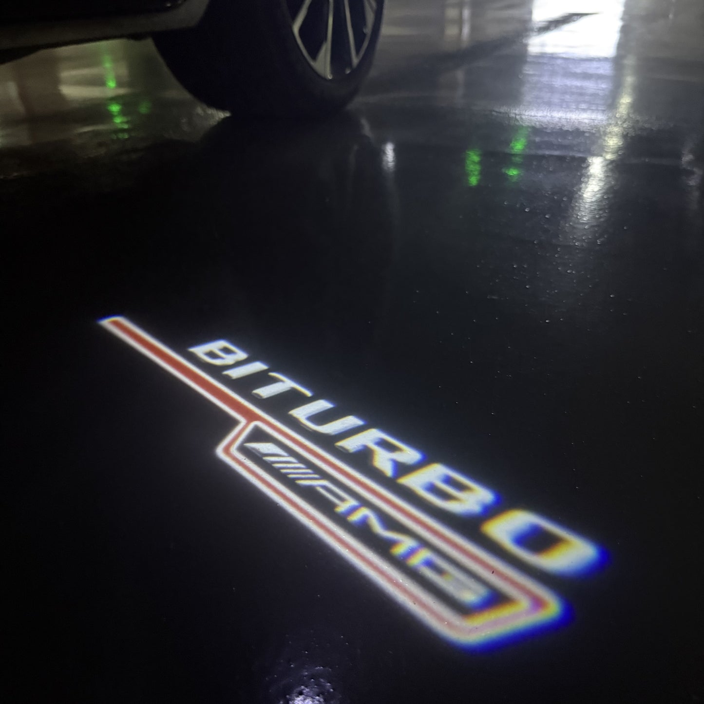 MERCEDES BENZ BITURBO LOGO PROJECTOT LIGHTS(quantity 1 = 1 sets/2 door lights) Nr.03f 09