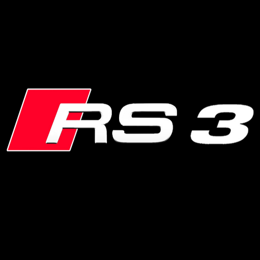 AUDI RS3 LOGO PROJECTOT LIGHTS Nr.52  (quantity 1 = 2 Logo Films /2 door lights）