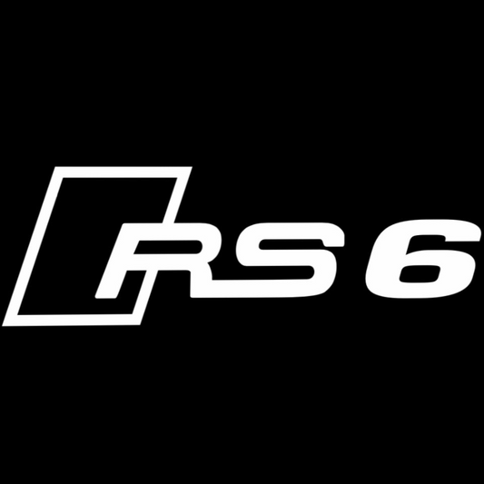 AUDI  RS6 LOGO PROJECTOT LIGHTS Nr.122   (quantity 1 = 2 Logo Films /2 door lights）