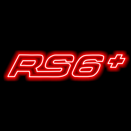 AUDI RS6+  LOGO PROJECTOT LIGHTS (quantity 1 = 2 Logo Films /2 door lights）Nr.137 Y2