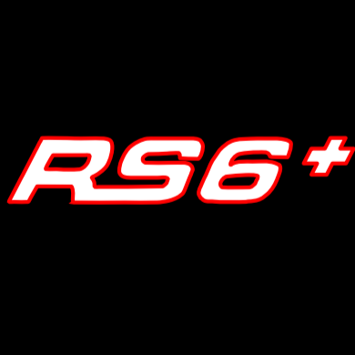 AUDI  RS6+ LOGO PROJECTOT LIGHTS (quantity 1 = 2 Logo Films /2 door lights）Nr.137 Y1