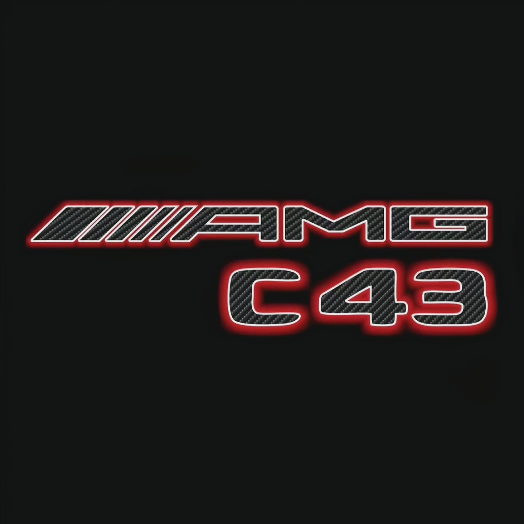 MERCEDES BENZ  C43 AMG LOGO PROJECTOT LIGHTS  (quantity 1 = 1 sets/2 door lights)Nr.03f07