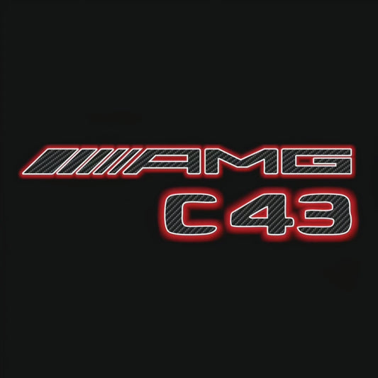 MERCEDES BENZ  C43 AMG LOGO PROJECTOT LIGHTS  (quantity 1 = 1 sets/2 door lights)Nr.03f07