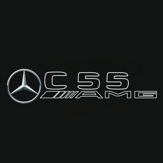 MERCEDES BENZ  C55 AMG LOGO PROJECTOT LIGHTS  (quantity 1 = 1 sets/2 door lights)Nr.03f09