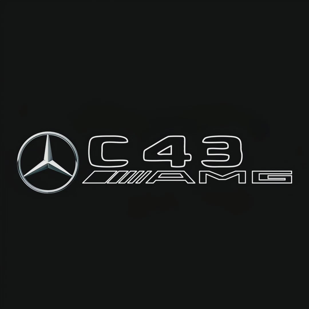 MERCEDES BENZ  C43 AMG LOGO PROJECTOT LIGHTS  (quantity 1 = 1 sets/2 door lights)Nr.03f04