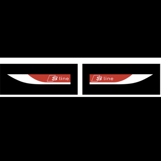 AUDI S LINE LOGO PROJECTOT LIGHTS Nr.104  (quantity 1 = 2 Logo Films /2 door lights）