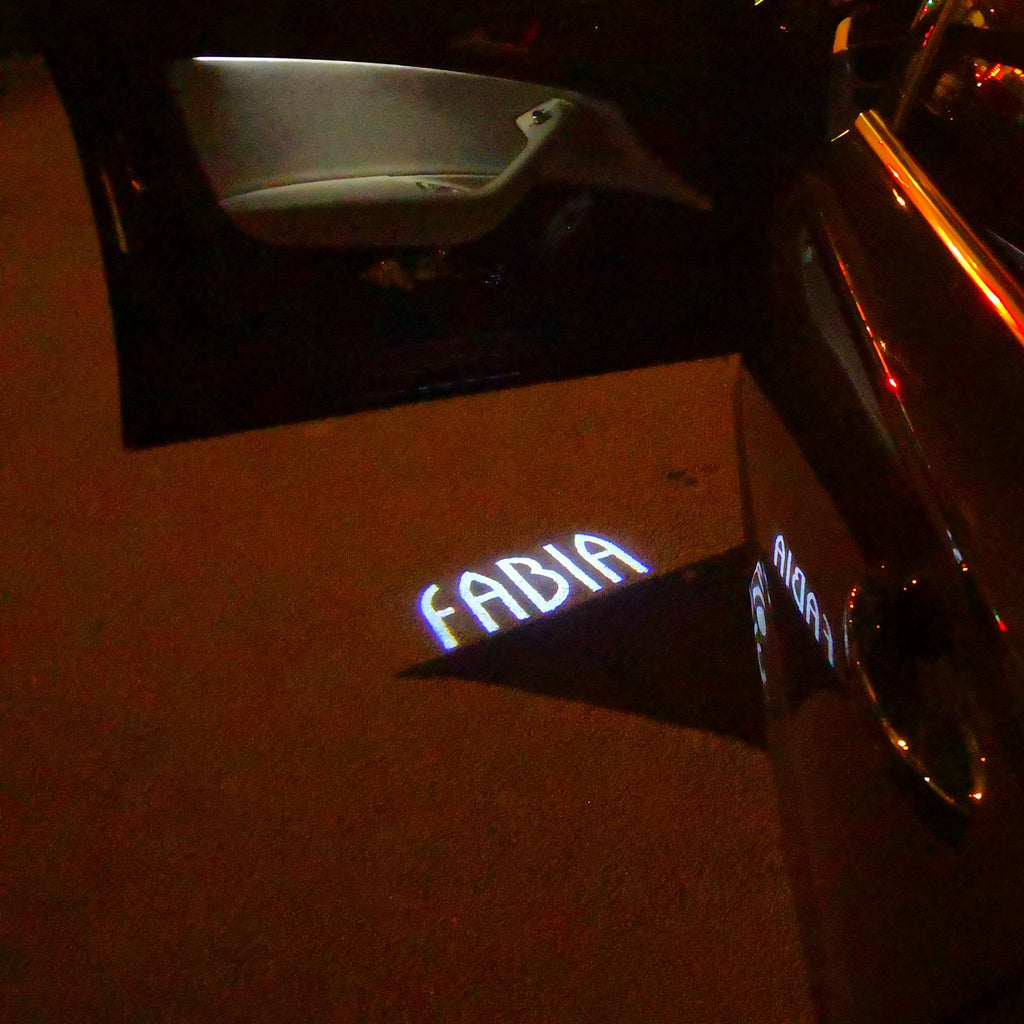 SKODA LOGO PROJECTOT LIGHTS Nr.87 (cantidad 1 = 1 juego/2 luces de puerta)