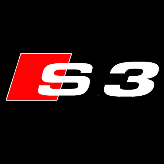 AUDI S3 LOGO PROJECTOT LIGHTS Nr.24 (quantity 1 = 2 Logo Films /2 door lights）