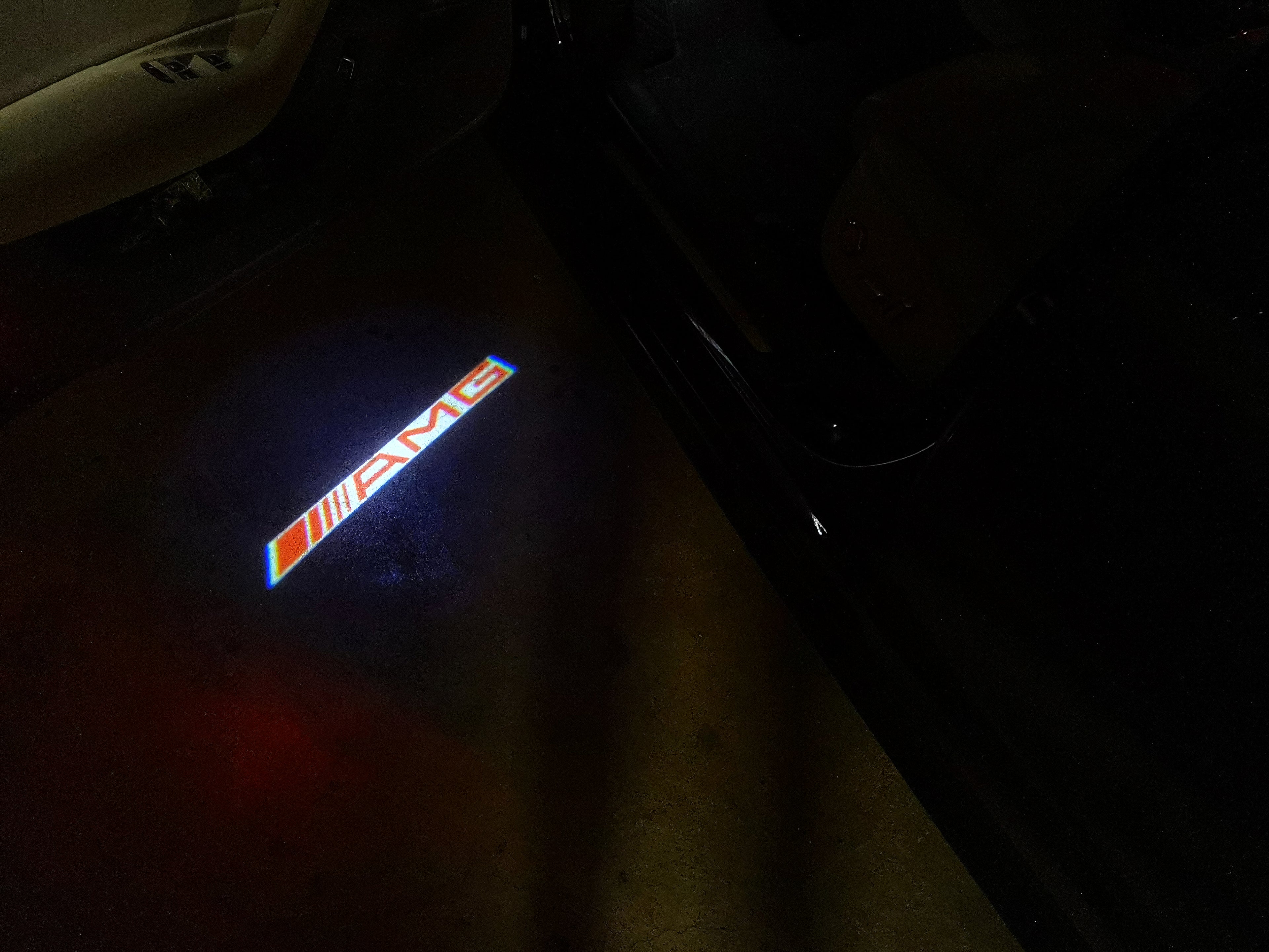 MERCEDES BENZ AMG LOGO PROJECTOT LIGHTS Nr.14 (quantity 1 = 1 sets/2 door lights)