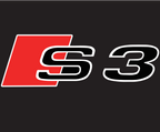 AUDI S3 LOGO PROJECTOT LIGHTS Nr.19  (quantity 1 = 2 Logo Films /2 door lights）