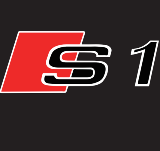 AUDI S1 LOGO PROJECTOT LIGHTS Nr.19  (quantity 1 = 2 Logo Films /2 door lights）