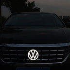 VW   Front Grill Logo LED with dznamic indicator-diameter 【155 mm】black color